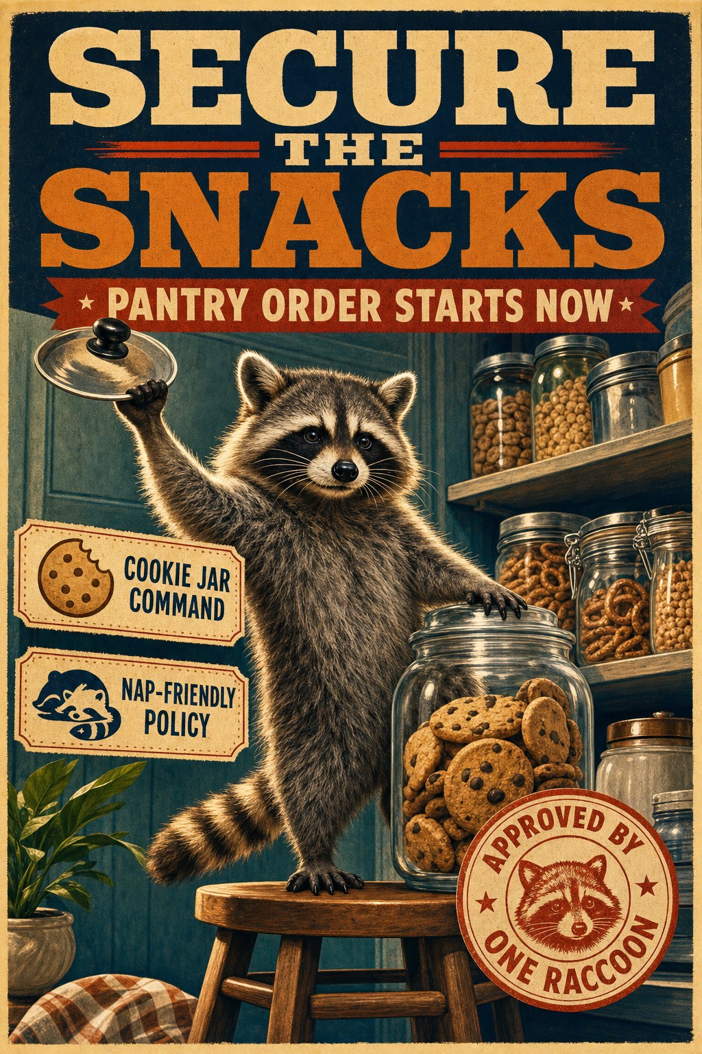 Generated funny poster style animal image
