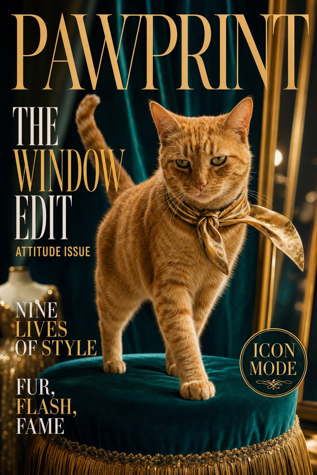Generated magazine cover style animal image
